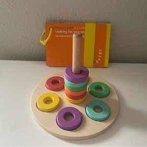 Lovevery flexible wooden stacker with guide